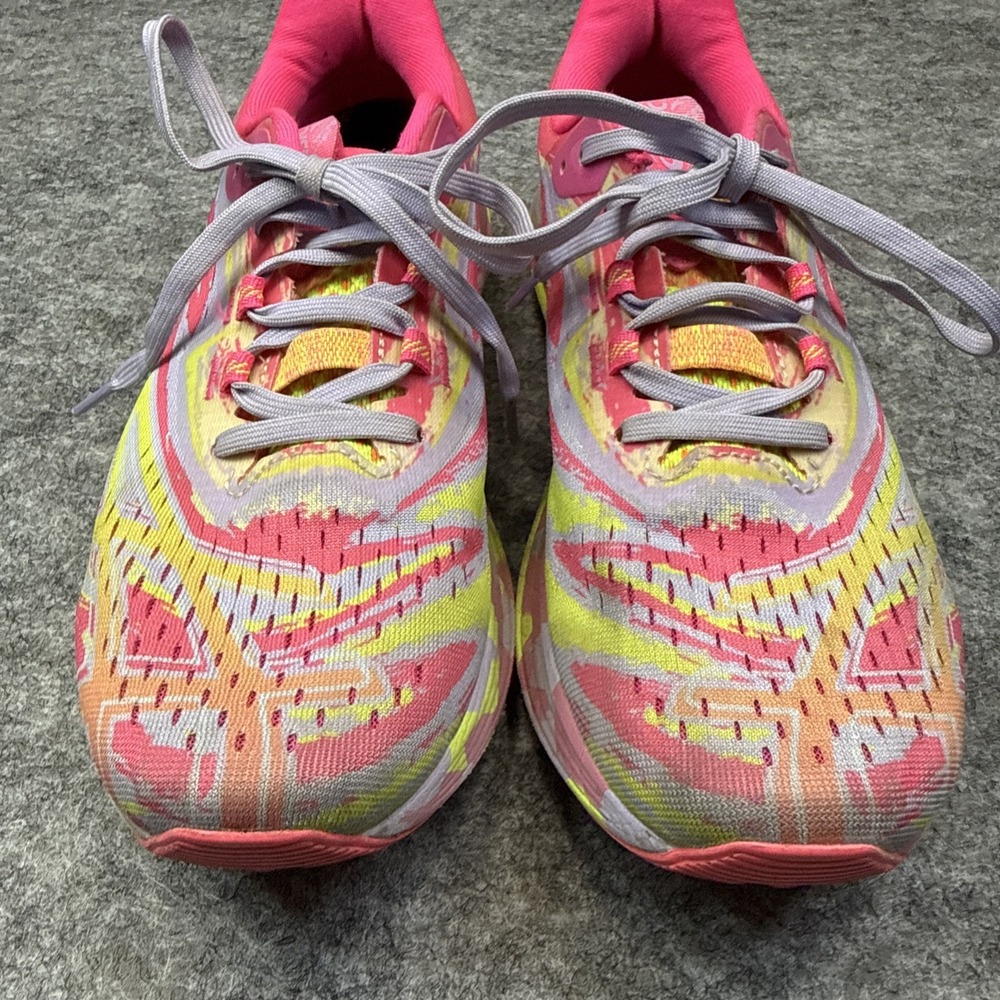 Asics Noosa Tri 15 running shoes women's 9 hot pink yellow tie dye sneakers mesh - Picture 5 of 14